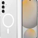 3 x for Samsung Galaxy S24 FE Case Compatible with MagSafe Slim Thin Hard PC Translucent Frosted Rugged Drop-Proof Shockproof Protective Case for Samsung Galaxy S24 FE (Clear)