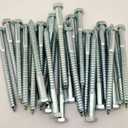 (50) Hex Head 3/8 x 6 Lag Bolts Zinc Plate Wood Screws