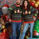 Unisex Women's Ugly Christmas Sweater LED Light Funny Novelty Knit Pullover (XL)