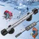 Pawfly 1.8 W Aquarium LED Light 7.5 Inch Underwater Fish Tank Light with Timer Auto On/Off Fish Tank Background Lights with 8 Lighting Modes Submersible Multi-Colored Tube Lights for Decoration (PRO)