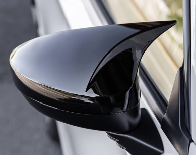 Glossy Black Right Passager Side Mirror Cover Cap Housing Compatible with 2022 2023 2024 2025 Honda Civic 11th gen without Turn Signal Model, Direct Replacement