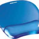 Fellowes Crystals Gel Mouse Pad Wrist Rest - Blue (91141) (9.1L x 7.9W inches)