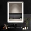 24"X32" LED Bathroom Vanity Mirror with Lights, Anti-Fog, Dimmable, Lighted Bathroom Mirror for Wall, Memory Function, Tempered Glass, Shatter-Proof, Backlit & Front Lit