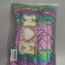 Hiroyuki 3pcs Iridescent Quilted Makeup Bag (ILOVEUMOM, rainbow)