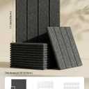 Aothia 12-Pack Felt Bulletin Board Tiles - 48x36 Modular Pin Board for Walls, 0.2" Thick Cork Board Alternative for Office & Classroom, 70 Adhesive Tabs & 40 Pushpins Included (Charcoal Gray)