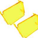 2pcs 3 inch Led Pod Lights Covers Cube Light Covers 3 inch Fog Lights Covers Light Bar Lens Dustproof Covers for ATV Truck UTE 3x3inch Square Cube Pod Lights Covers Fog Lampshade (2PCS Yellow Covers)