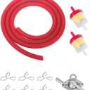 RACOONA Gas Line Hose,Car Accessories Fuel Line Hose Kit,Fuel Line Hose Clamps Fuel Filters with Inline Shut Off Valve Petcock Set for 50cc 70cc 90cc 110cc 125cc 150cc ATV Dirt Pit Bike (Red)
