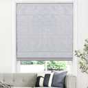 LazBlinds Cordless Roman Shades for Windows, Blackout Room Darkening Thermal Insulated Window Blinds, Lightweight Fabric Blinds for Indoor Windows, 34.5" W x 72" H, Light Grey
