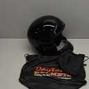 Daytona Cruiser Helmet - Hi-Gloss Black - Lightweight 3/4 Shell Motorcycle Helmet with Removable Gloss Black Bubble Visor Added - Bluetooth Compatible - L - 2.30 Pounds