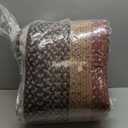 RUGSREAL Entry Rug 2x3 Small Rug Machine Washable Bedroom Area Rug Non Slip Bathroom Mat Stain Resistant Farmhouse Carpet Modern Rustic Throw Carpet for Living Room Dining Room, Crimson/Earthy