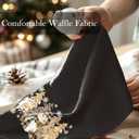 Christmas Snowman Gifts Kitchen Towels, Black and Gold Xmas Tea Dish Towels for Kitchen Bar Decor, Christmas Snowamn Hand Towels for Bathroom Washroom Decor, 16x24 Inch