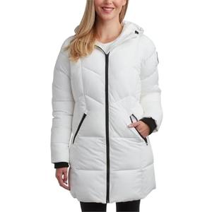 Spyder Womens White Long Winter Coats - Cozy Long Puffer Coats for Women Wind & Water Resistant Hooded Quilted Jackets for Women,Size L