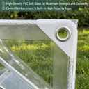 Clear Tarp with Grommets, 8x20ft Transparent Tarps Heavy Duty Waterproof,14 Mil Tear-Resistant PVC Vinyl Tarpaulin Enclosure for Patio,Porch, and Outdoor