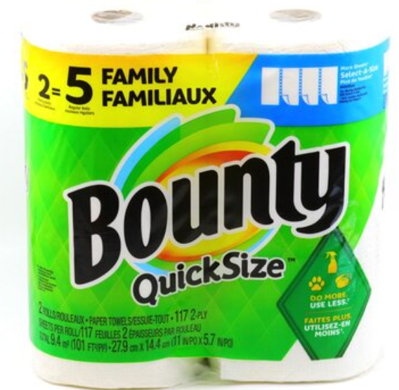 Bounty Quick-Size Paper Towels, White, 16 Family Rolls