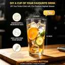QAPPDA Glass Cups 17 oz, Clear Drinking Tumblers For Home,Highball Glass Drinking Glasses For Beverages,Cocktail Glass,Large Water Cups Drinking Cups Juice Glass Beer Cups 12 Pack KTY1804