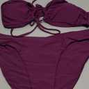 Meetall Women's High Cut String Triangle Bikini Set Swimsuits Sexy Bathing Suits 2 Piece (XX-Large, Dark Purple)