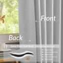 KangBang Pinch Pleated Light Grey Blackout Curtains 102 Inches Long, Linen Textured Noise Blocking Curtains for Living Room, Solid Pleat Modern Vertical Drapes with Hooks,42" W x 102" L,2 Panels