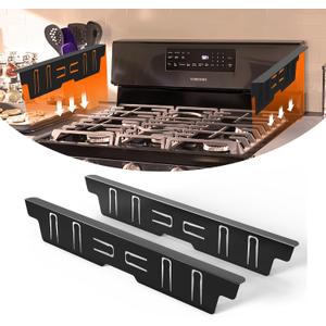 Stainless Steel Stove Gap Covers - Oven Gap Filler Kit 25.4" Between Stove & Counter Top - Heat Resistant Slide-in Range Trim Guard for Seamless Kitchen Accessories Easy Clean