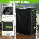 ZUYIYY Outdoor TV Cover for 50-55 Inch Screen, 600D Heavy Duty Waterproof Rolling TV Stand Cover for Mobile TV Cart on Wheels, Weatherproof Patio TV Protector with Zipper & Buckles, 53"L x 15"W x 55"H