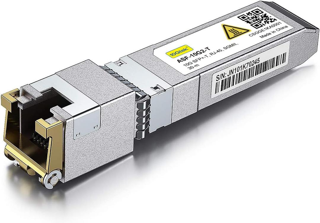 10Gtek ././/- +   CAT.6a Copper Transceiver, Auto-Negotiation SFP+ Ethernet Module, up to 30-Meter, for Cisco SFP-10G-T-X, Ubiquiti UniFi, Netgear and More