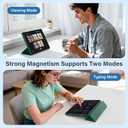 Akkerds Compatible with Galaxy Tab A11 Plus 11" 2026/ A9 Plus Case 11 Inch 2023, Slim Soft TPU Protective Cover with Trifold Stand & Auto Wake/Sleep for Galaxy A11+/ A9+ 5G Tablet Case, PineGreen