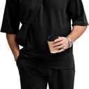 JMIERR Mens Casual Oversized Short Sets 2 Piece Summer Outfits Raglan Sleeve T-shirts & Shorts Tracksuit 3XL