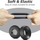 2 x [2 Packs] Professional Baseball Bat Grip Knob Stacker Choke Up Rings Bat Ring Knob Baseball Softball Teeball Tball Choke Up Baseball Bat Accessories - Black