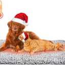 Nobleza Self Heating Pet Pad, Super Soft Thermal Dog Crate Bed Mat for Sleeping, Washable Anti-Slip Self Warming Cat Kennel Pad for Small Medium Large Cats Dogs Indoor Outdoor (LightGray, L) (45.3"L x 27.5"W x 1.0"Th)