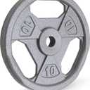 Marcy Classic 1" Cast Iron Standard Grip Plates for Strength Training and Weightlifting