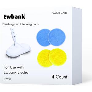 Ewbank Electra Mop Replacement Pads, for Washing & Polishing, Compatible with Electra (FP40), Reusable Spin Pads, Not for EP170 or EPV1100