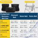 3 in 1 Postpartum Belly Band - Postpartum Belly Support Recovery Wrap, After Birth Brace, Slimming Girdles, Body Shaper Waist Shapewear, Post Surgery Pregnancy Belly Support Band (S/M, Black) (Black)