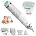 IFurffy Dog Hair Dryer, 5 in 1 Portable Handheld Dog Dryer with Smart Temperature Adjustment, Dog Blow Dryer with Grooming Brush for Home, Pet Washing Station, Travel