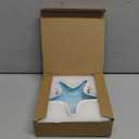 Starfish Jewelry Dish Ceramic Holder Ring Trinket Tray, Ocean-themed Decorative Trinket Dish, Suitable for Mother Friend Sister, Gifts for Women, Home Decor Trinket Dish(Sea Blue)