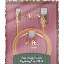 Sarina MFi Certified iPhone USB to Lightning Cable  Lightning & Type-C iPhone Charger Cord with 4FT, 6FT, 10FT Lengths - Compatible with All iPhone, iPad Models - Available in Multiple Style & Colors