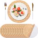 Sinmoe 100 Pack Disposable Paper Placemats Bulk 13 Inch Paper Placemats Disposable Charger Plates Table Place Mats for Dinner Wedding Birthday Summer Spring Party Dinner Tableware