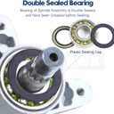 3 Pack Greased 918-04126 Spindle Assembly with 756-04129 Idler Pulley Replaces 618-04125A 618-04126A 918-04125A 918-04125B 918-04125C for Cub Cadet RZT50 ZT50 LT1050 MTD 17 Z Series Tractors