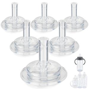 6-Count Sippy Straw Cup Nipples for NUK Active Sippy Cup and Learner Cup,Soft Silicone Sippy Spuot Nipple,Variable Flow6m+