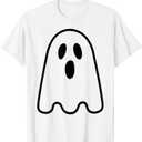 Ghost Shirt Adult Kids Men Women Silly Ghost Face Costume T-Shirt