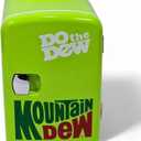 CURTIS Mountain Dew MIS134MD, Mini Portable Compact Personal Fridge Cooler, 4 Liter Capacity Chills Six 12 oz Cans, 100% Freon-Free & Eco Friendly, Lime