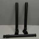 HoneSecur 2 Pack 2in1 Door Security Bar & Sliding Patio Door Stopper Security Jammer Bar Child Proof Adjustable Constructed of High Grade Iron Window Doors Security Bars, Black