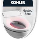 Kohler PureWash E815 Elongated Bidet Toilet Seat, Warm Water, White with Remote Control, Self Cleaning Wand, Adjustable Spray Controls, Heated Seat, Easy Installation Bidet Attachment