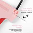 Stitch Gun for Clothes-Tagging Gun for Clothing with Case,Pink Stitchy Microstitch Gun Quick Clothing Fixer,Includes 6 Needle and 1000 Black Fasteners&1000 White Fasteners