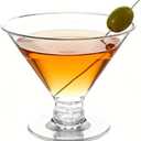 Zezzxu 40 Pack Plastic Martini Glasses 5 Oz Disposable Cocktail Glasses, Mini Dessert Cups with Spoons Perfect for Fall Halloween Party Birthday Wedding and All Events
