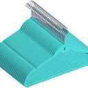 Juvale Velvet Cascading Clothes Hangers with Hooks - Teal Velvet Hangers 50 Pack for Kids, Teens, Adults’ Shirts, Coats, Pants, Suits & Dresses (17.5 Inches)