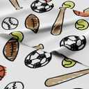 Kids Twin Size Sports Bed Sheets - 3 Piece Sports Sheet Set - Soccer, Basketball, Football, Tennis & Baseball - Soft & Cozy - Breathable & Machine Washable - Bed Set for Boys, Girls, Teens & Toddlers