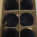 6 Pcs Velvet Christmas Balls Bulk Shatterproof Plastic Christmas Tree Decorations for Decorative Hanging Baubles (6, Black, 3.94Inch)