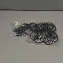 Hotop 30 Pcs Metal Drapery Curtain Rings 0.98/1.26/1.65 inch Interior Diameter and 30 Pcs Hanging Curtain Drapery Pin Hooks for Window Door Shower(Black,42 mm)