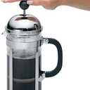 BonJour Coffee Stainless Steel French Press with Glass Carafe, 12.7-Ounce, Monet, Black Handle