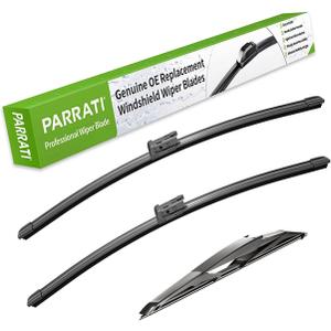 PARRATI High Performance Premium All-Season Automotive Windshield Wipers with Rear Wiper Blades Replacement for 2016-2023 Toyota Prius,Easy DIY Install 28"+16"+16" (Set of 3)