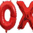 Soochat XOXO Balloons | Valentine Letters Mylar Foil Balloons - Bachelorette Parties Wedding Bridal Showers Photo Props Decorations Valentines Day Party Supplies (Red)